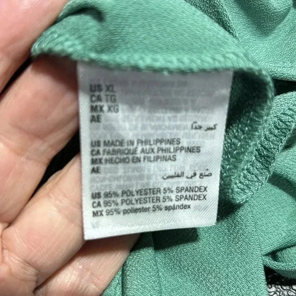 Bar III V-neck collar,loose fit,long sleeve scarf tie belt,ruching,stretch comfy - Picture 12 of 12